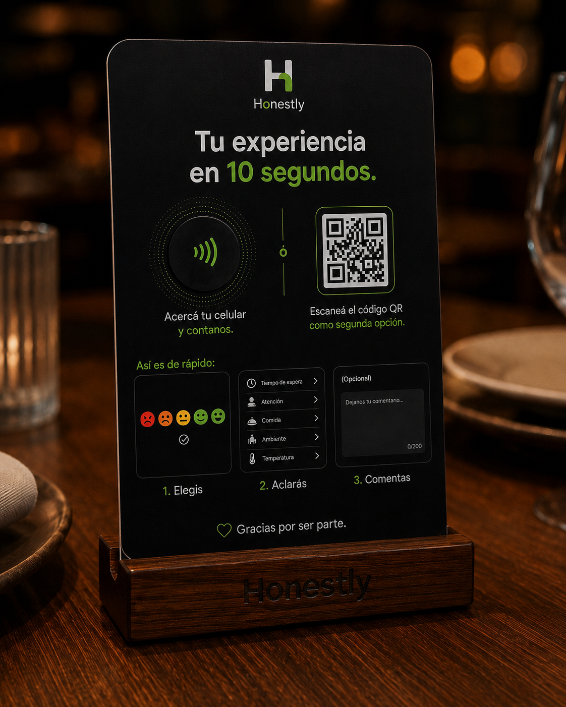 Tag & QR en mesa
