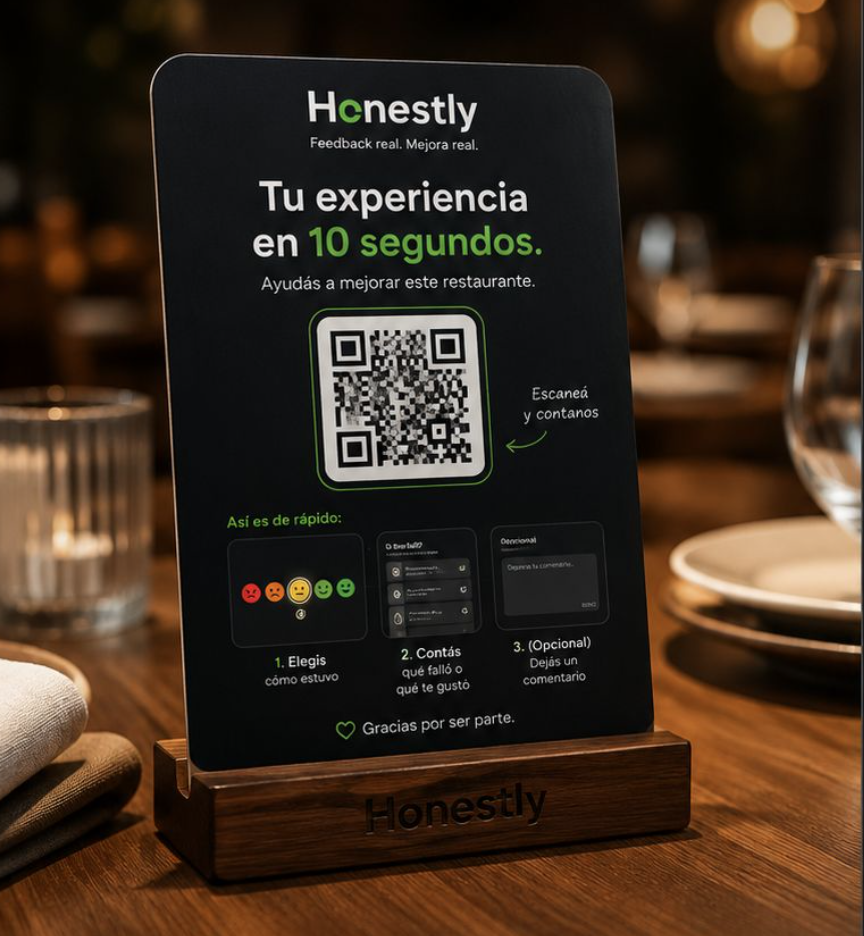 QR en mesa